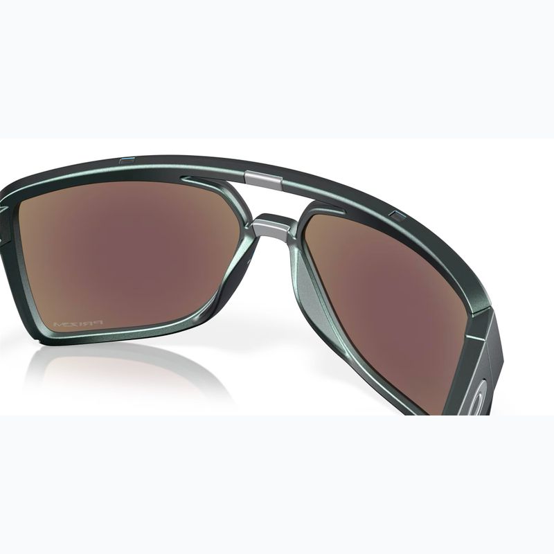 Slnečné okuliare Oakley Castel matne strieborné/modré colourshift/prizm sapphire 7