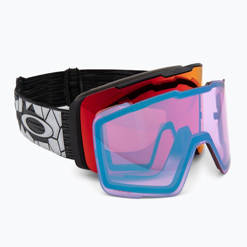 Lyžiarske okuliare Oakley Line Miner Pro L black reinforce/prizm torch/prizm iced