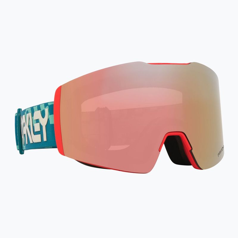 Lyžiarske okuliare Oakley Fall Line M Pacific Chex/Prizm Snow Rose Gold Iridium