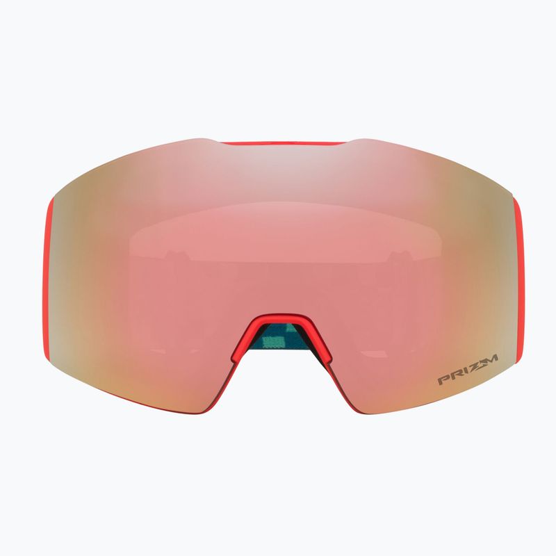 Lyžiarske okuliare Oakley Fall Line M Pacific Chex/Prizm Snow Rose Gold Iridium 2