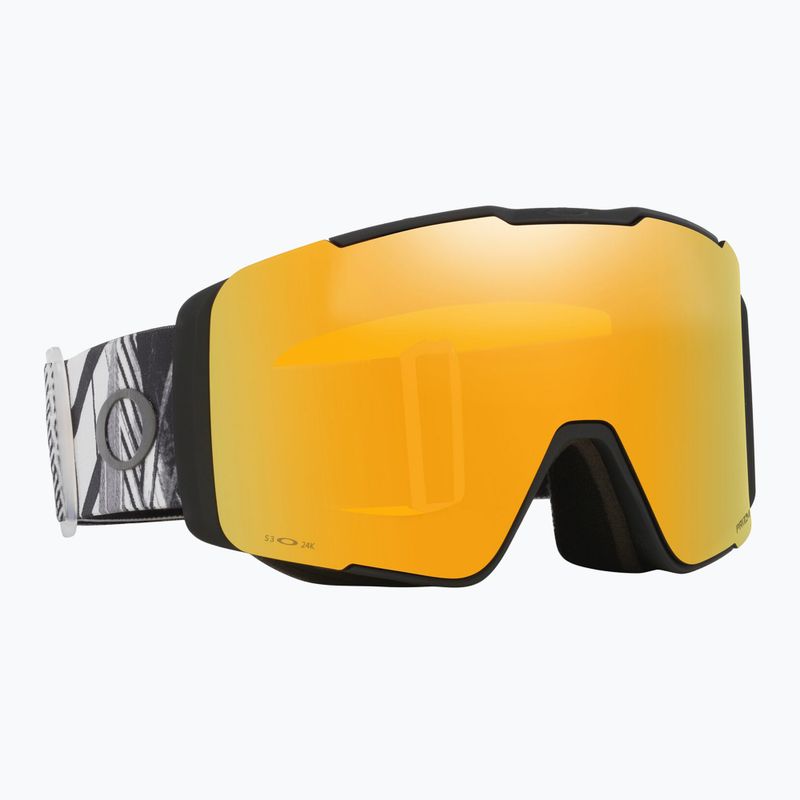 Lyžiarske okuliare Oakley Line Miner Pro L black forge/prizm 24k/prizm sage gold