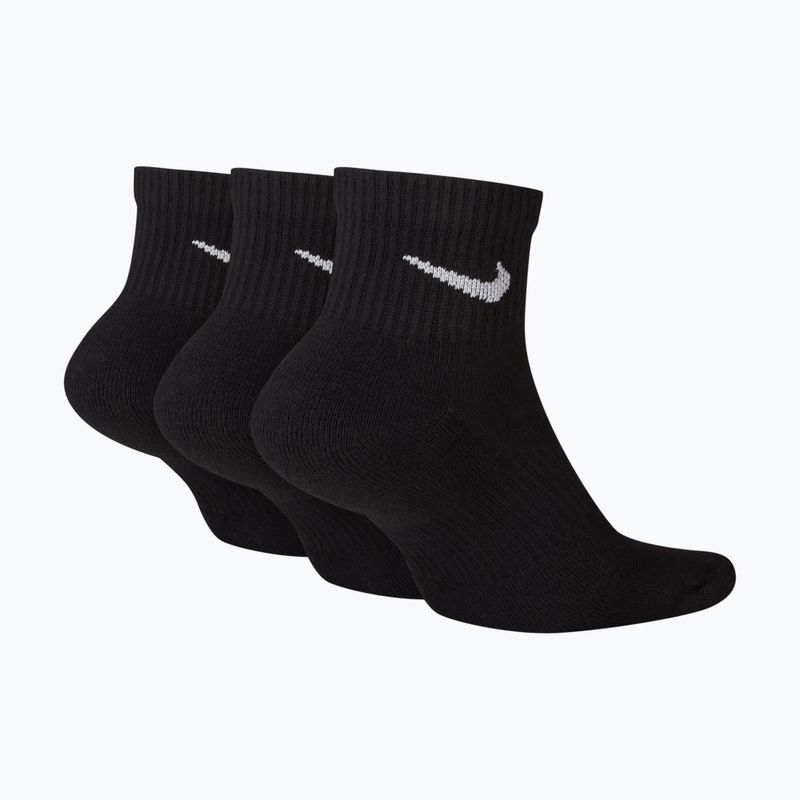 Ponožky Nike Everyday Plus Cushioned Ankle 3 páry black/white 2