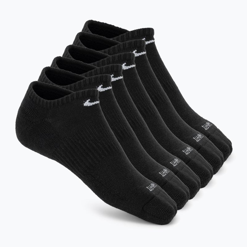 Pánske ponožky Nike Everyday Plus Cushioned No Show 6 párov black/white