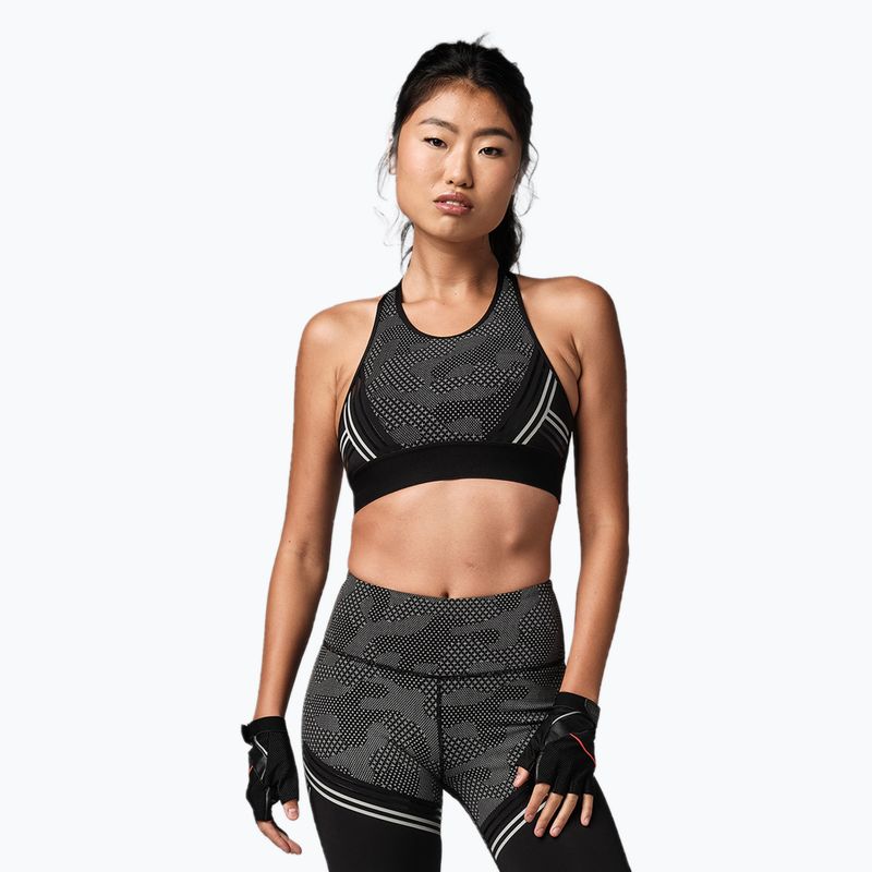 Fitness podprsenka STRONG ID Make The Cut čierno-sivá Z1T02692