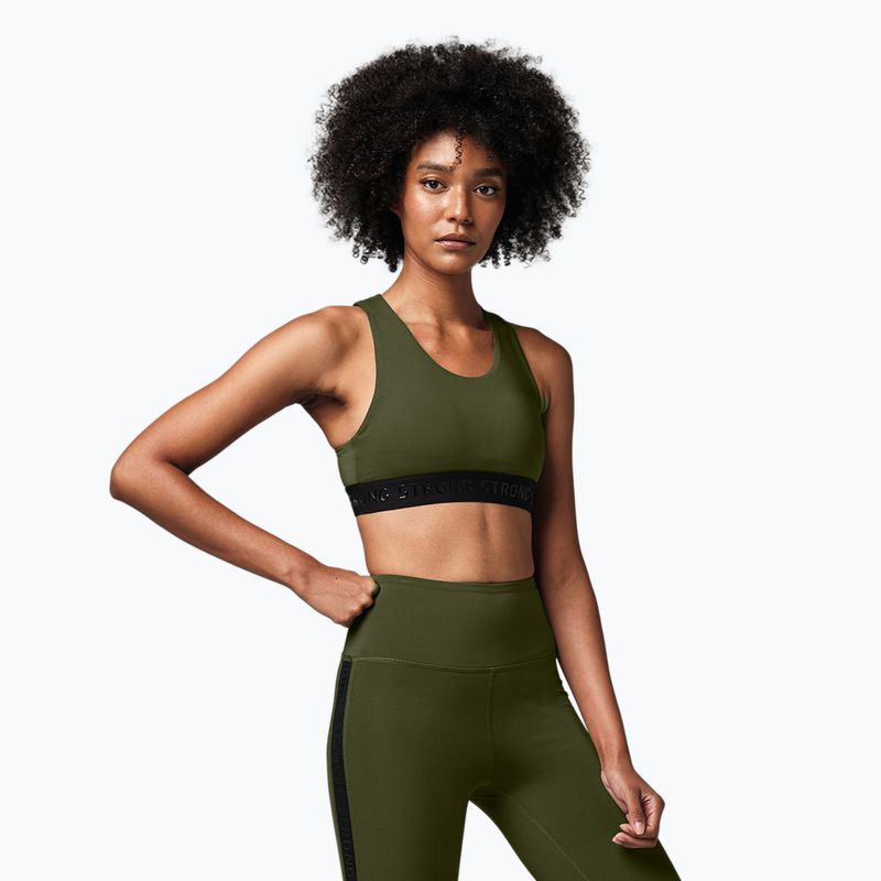 STRONG ID Essential Sport zelená fitness podprsenka Z1T02695