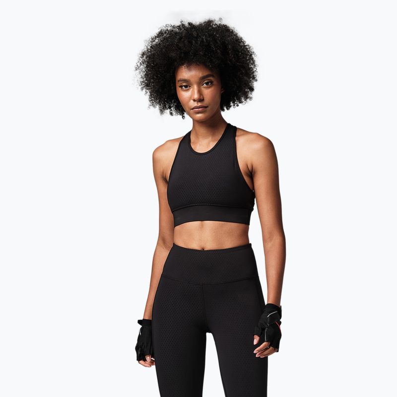 STRONG ID Make The Cut-Out fitness podprsenka čierna Z1T02555