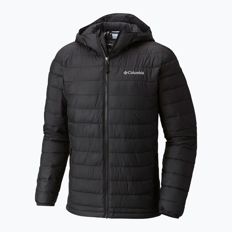 Columbia Powder Lite Pánska páperová bunda s kapucňou čierna 1693931