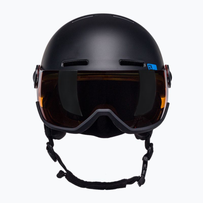 Detská lyžiarska prilba Salomon Grom Visor S2 čierna L399163 2