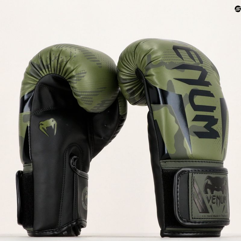 Boxerské rukavice Venum Elite khaki camo 6