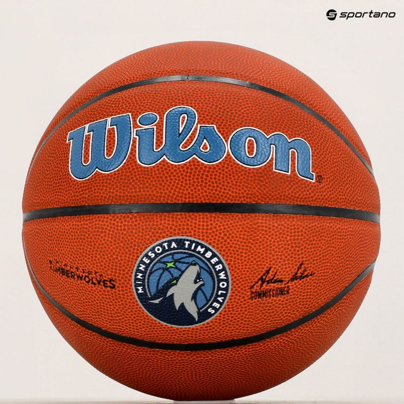 Wilson NBA Team Alliance Minnesota Timberwolves basketbalová hnedá WTB3100XBMIN veľkosť 7 6