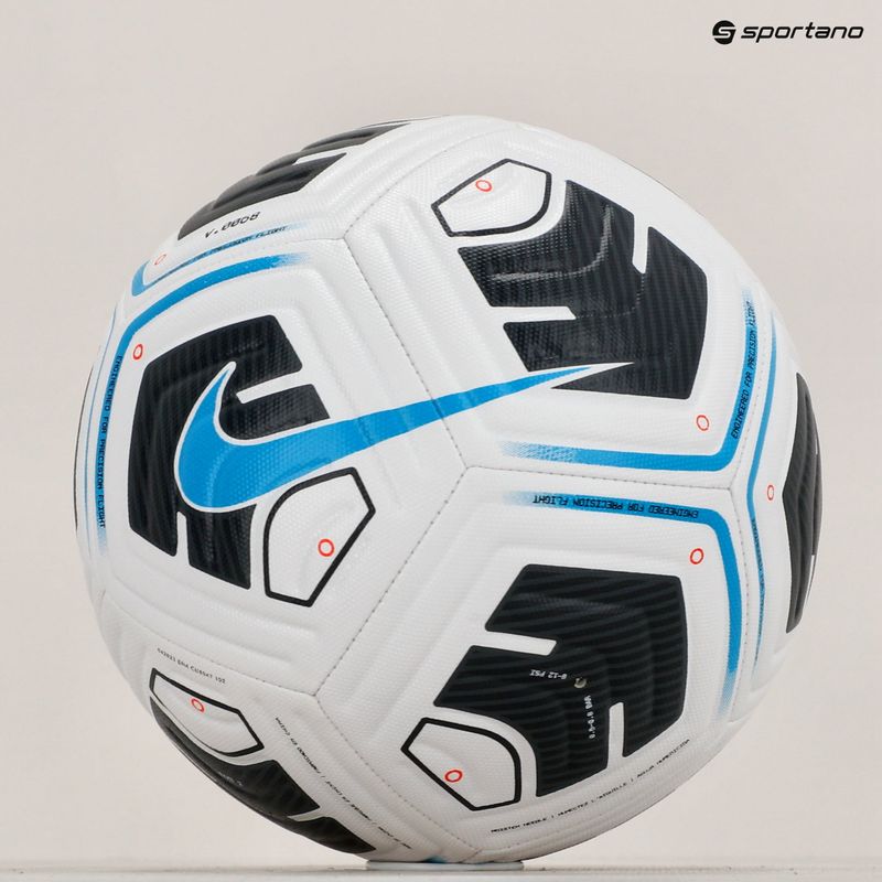 Futbalová lopta Nike Academy Team white/black/lt blue fury veľkosť 3 5