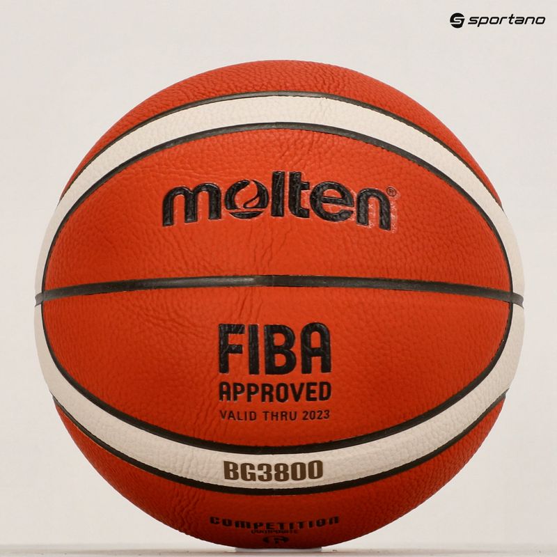 Molten basketball B6G3800 FIBA orange veľkosť 6 4