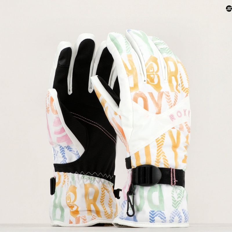 Dámske snowboardové rukavice ROXY Jetty black bright white sapin 9