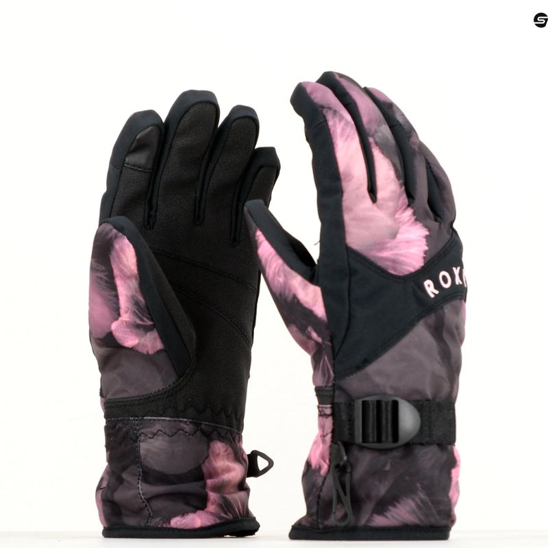 Dámske snowboardové rukavice ROXY Jetty true black pansy pansy 5