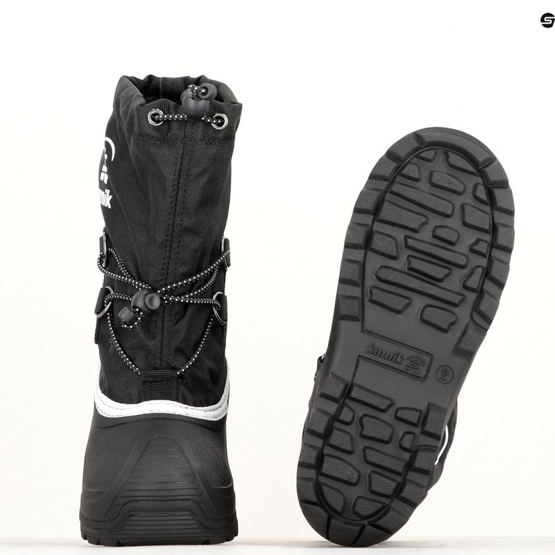 Chlapčenské trekové topánky Kamik Southpole4 black/white 10