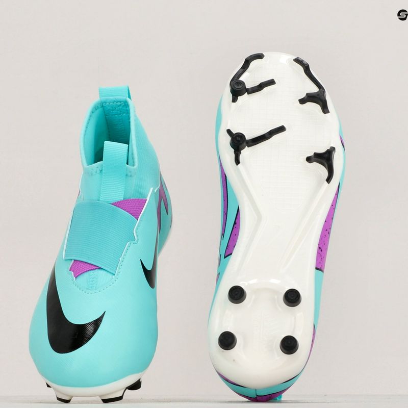 Detské kopačky Nike Jr Zoom Mercurial Superfly 9 Academy FG/MG hyper turquoise/black/ white/fuchsia dream 8