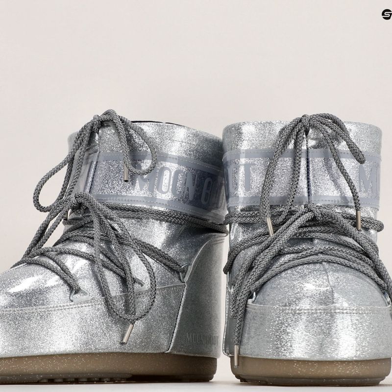 Dámske snehové topánky Moon Boot Icon Low Glitter silver 8
