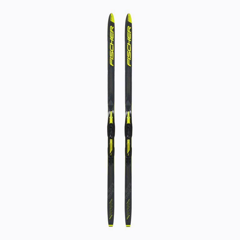 Detské bežecké lyže Fischer Sprint Crown + Tour Step-In black/yellow NP6319V