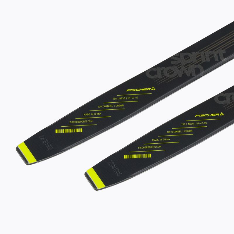 Detské bežecké lyže Fischer Sprint Crown + Tour Step-In black/yellow NP6319V 9