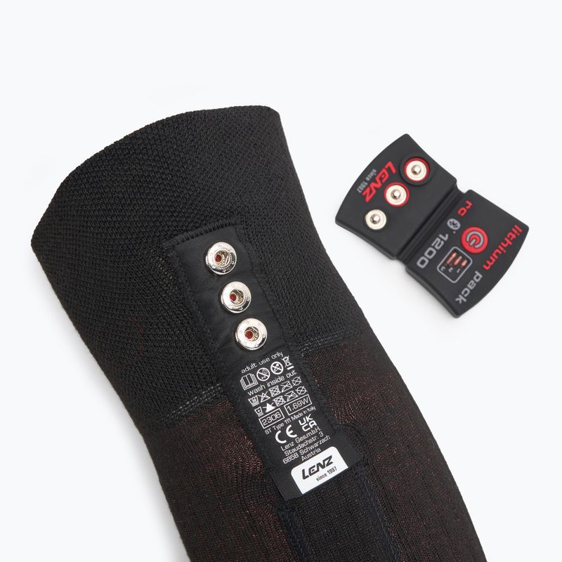 Ohrievané ponožky Lenz Set Of Heat Sock 4.1 + Lithium Pack RCB 1200 black 4