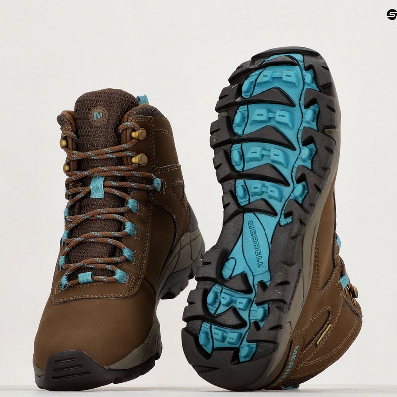 Dámske turistické topánky Merrell Vego Mid LTR WP dark earth/british blue 9