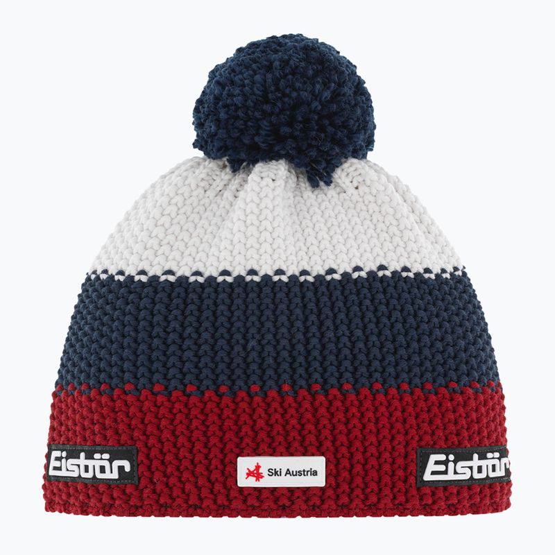 Detská zimná čiapka Eisbar Star Pompon Ska Kids burgundy/dark cobalt/white