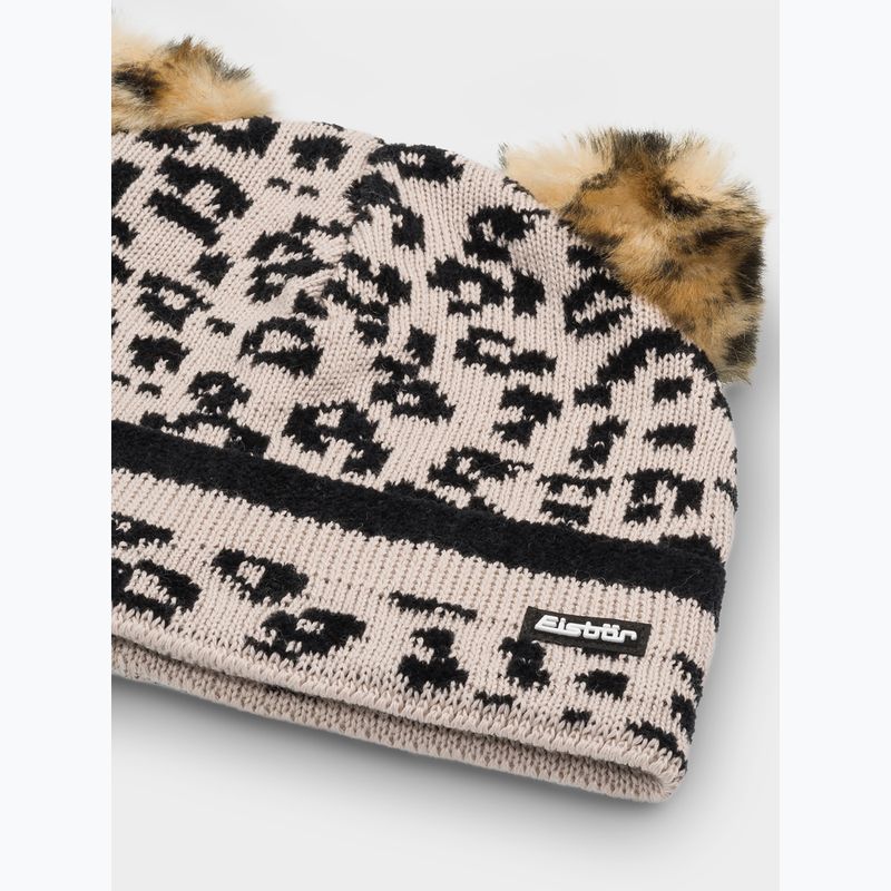 Detská zimná čiapka Eisbar Stephie beige/leopard print 2