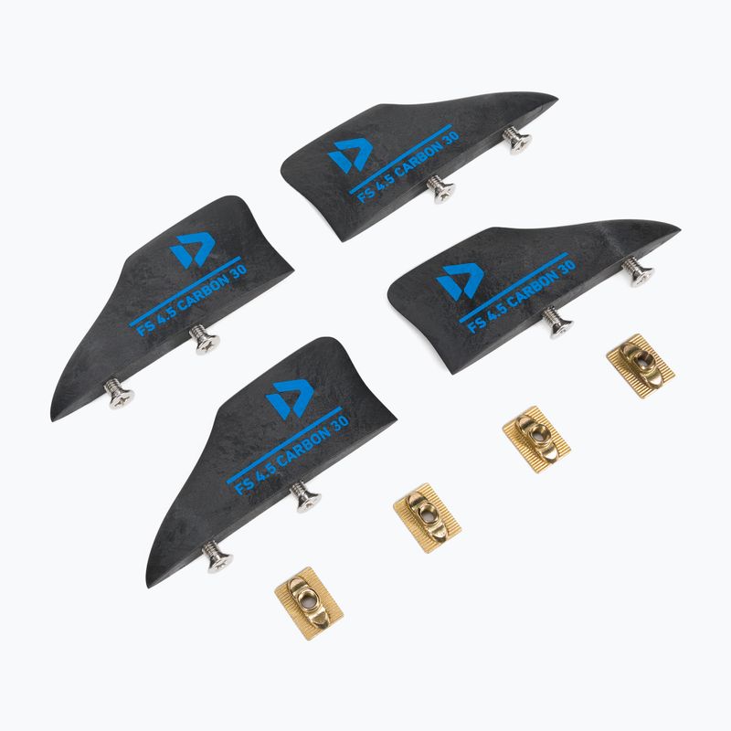 DUOTONE kiteboardové plutvy Finbox Carbon 30 (4 ks) čierne DTK2022