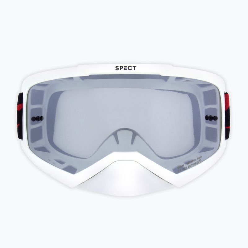 Cyklistické okuliare Red Bull SPECT Evan shiny white/smoke silver mirror 3