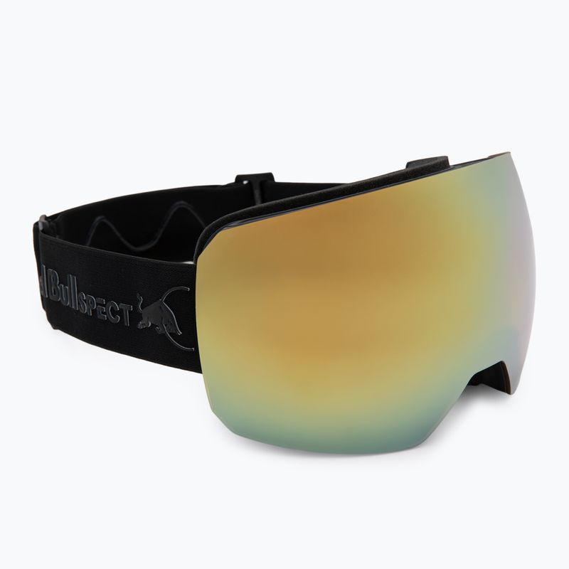 Lyžiarske okuliare Red Bull SPECT Chute black/brown with gold mirror/cloudy snow