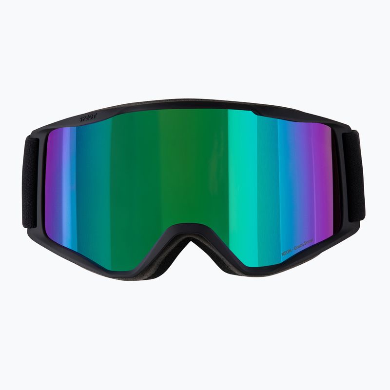 Lyžiarske okuliare Red Bull Spect Neon matt black/brown with green mirror 4