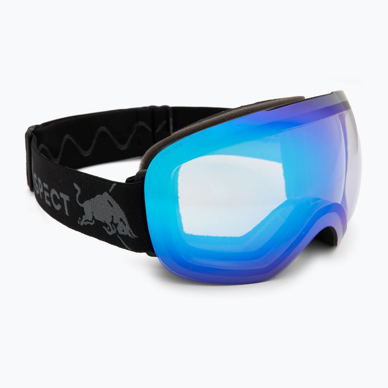 Lyžiarske okuliare Red Bull SPECT Bent Photo black/light blue with blue chrome x