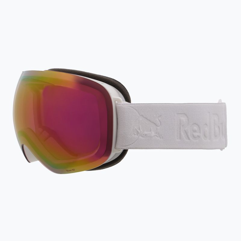 Lyžiarske okuliare Red Bull Spect Bent matt white/red with pink purple mirror 2