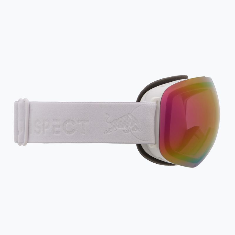 Lyžiarske okuliare Red Bull Spect Bent matt white/red with pink purple mirror 3