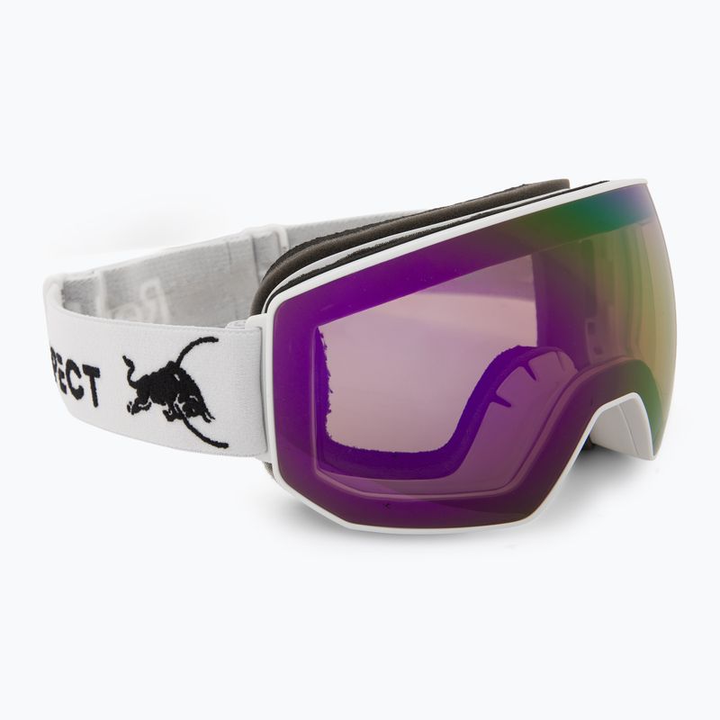Lyžiarske okuliare Red Bull Spect Fink matt white/orange with purple mirror