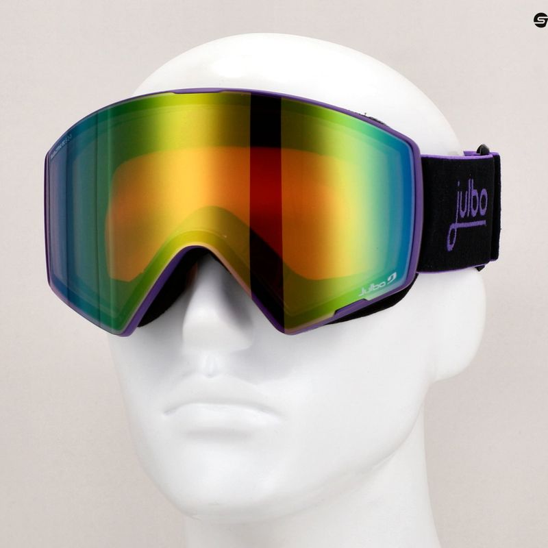 Lyžiarske okuliare Julbo Razor Edge Reactiv Glare Control fialové/čierne/blikavo zelené 10