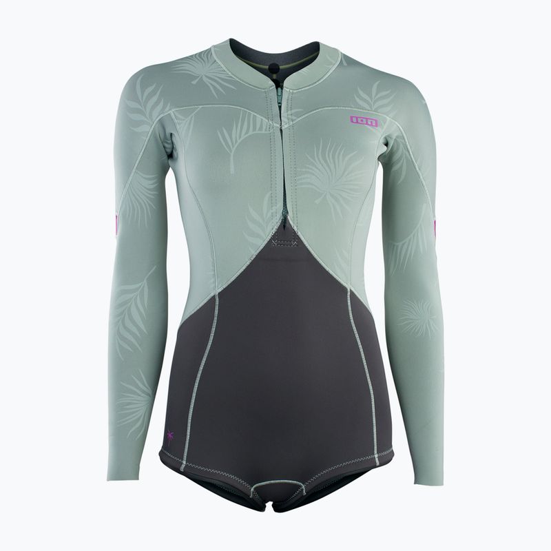 Dámsky neoprén ION Amaze Hot Shorty 1.5 Front Zip light olive