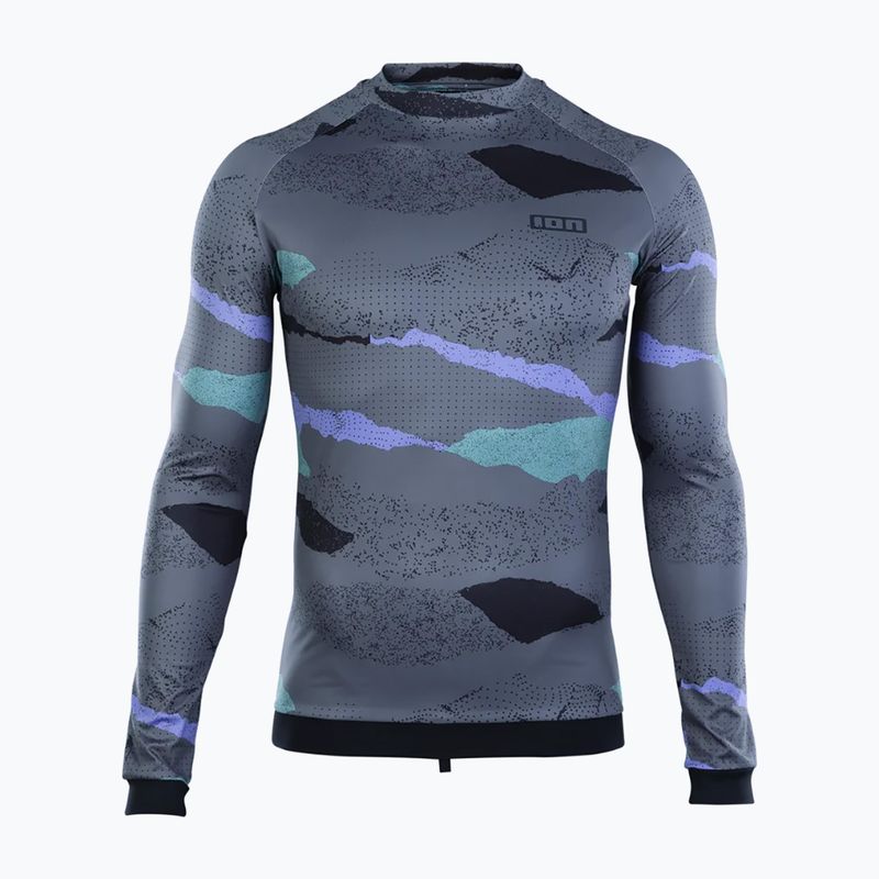 Pánske plavecké tričko s dlhým rukávom ION Lycra Maze dark collage