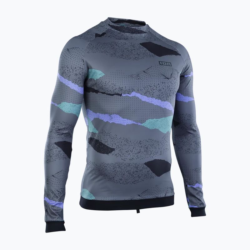 Pánske plavecké tričko s dlhým rukávom ION Lycra Maze dark collage 2