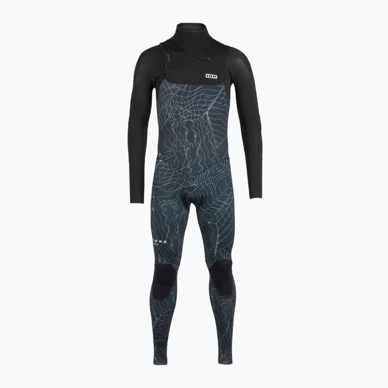 Pánsky plavecký neoprénový oblek ION Seek Core 3/2 mm Front Zip distorted black 2