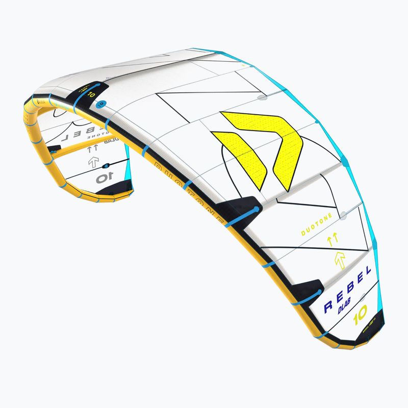 Tažný drak na kitesurfing DUOTONE Rebel D/Lab 2025 light grey/lime 2