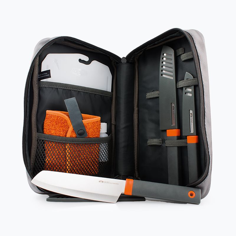 Súprava nožov GSI Outdoors Santoku 7 ks šedá