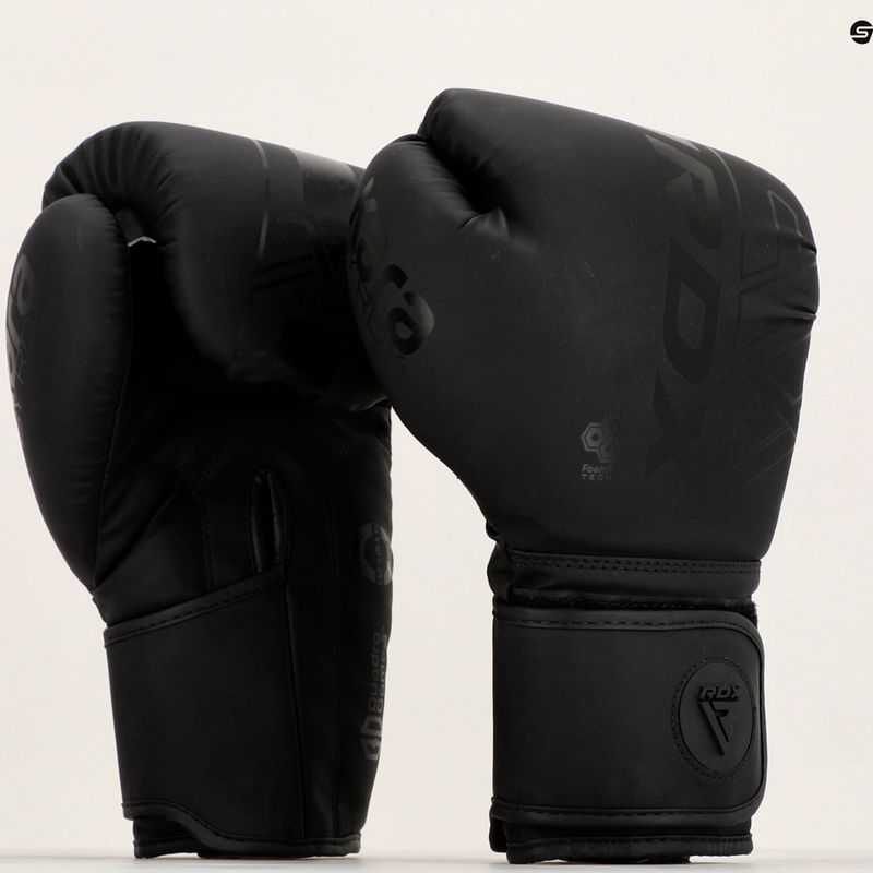 Boxerské rukavice RDX F6 matné čierne 7