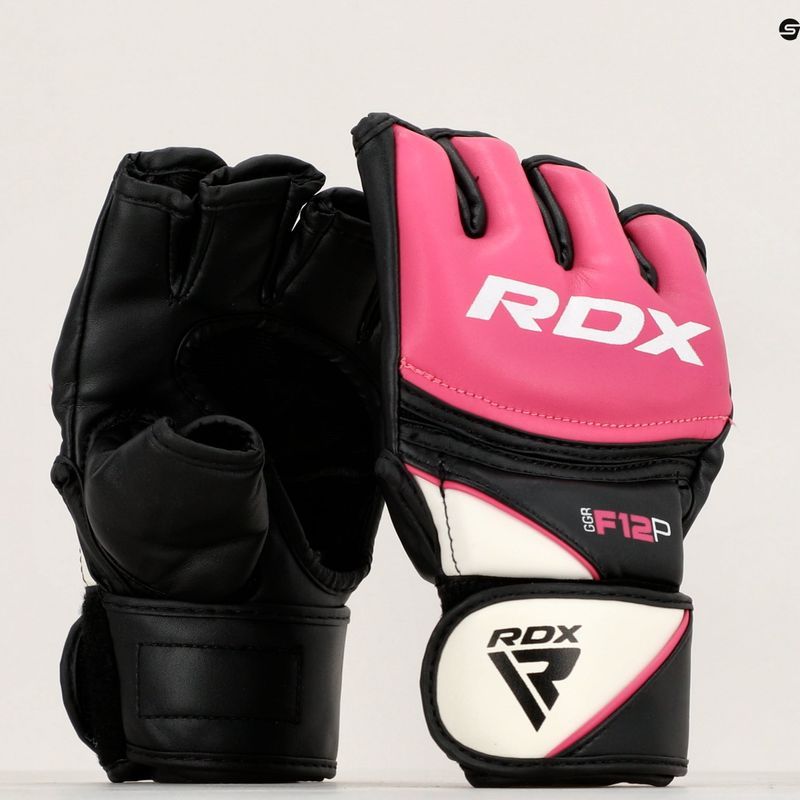 RDX Nový model grapplingových rukavíc ružovej farby GGRF-12P 11