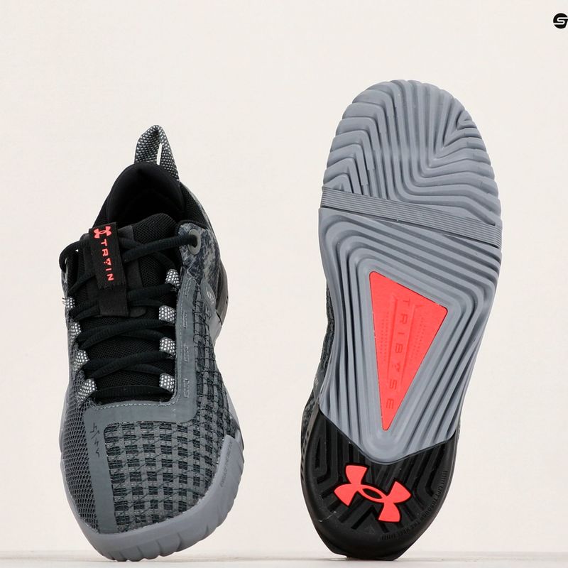 Pánska tréningová obuv Under Armour TriBase Reign 6 gray void/pitch gray/rush red 14