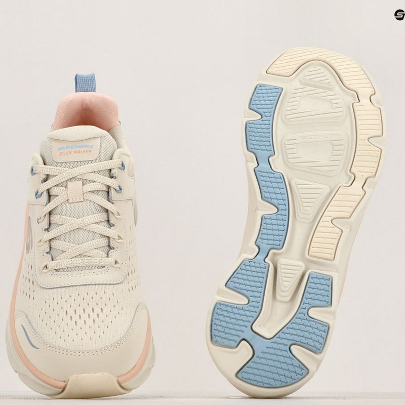 Dámske topánky SKECHERS D'Lux Walker 2.0 Daisy Doll beige/mesh/pink/blue 8