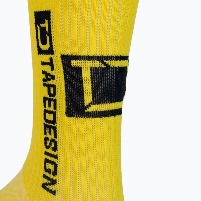 Pánske protišmykové futbalové ponožky Tapedesign žlté 3