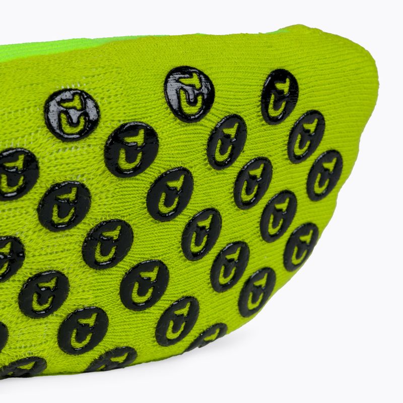 Protišmykové futbalové ponožky Tapedesign žlté 5
