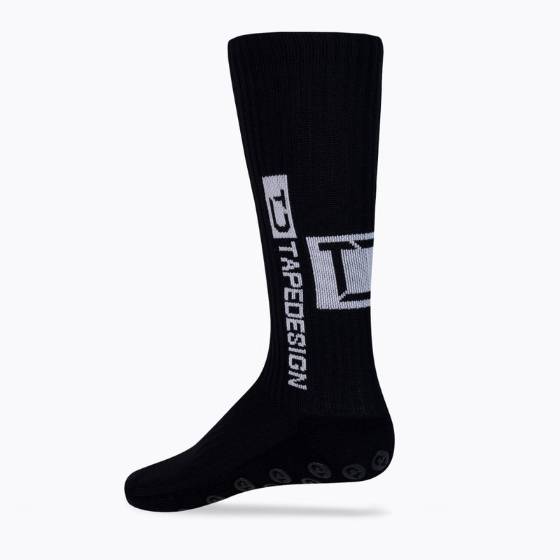 Pánske protišmykové futbalové ponožky Tapedesign black TAPEDESIGN BLACK 2