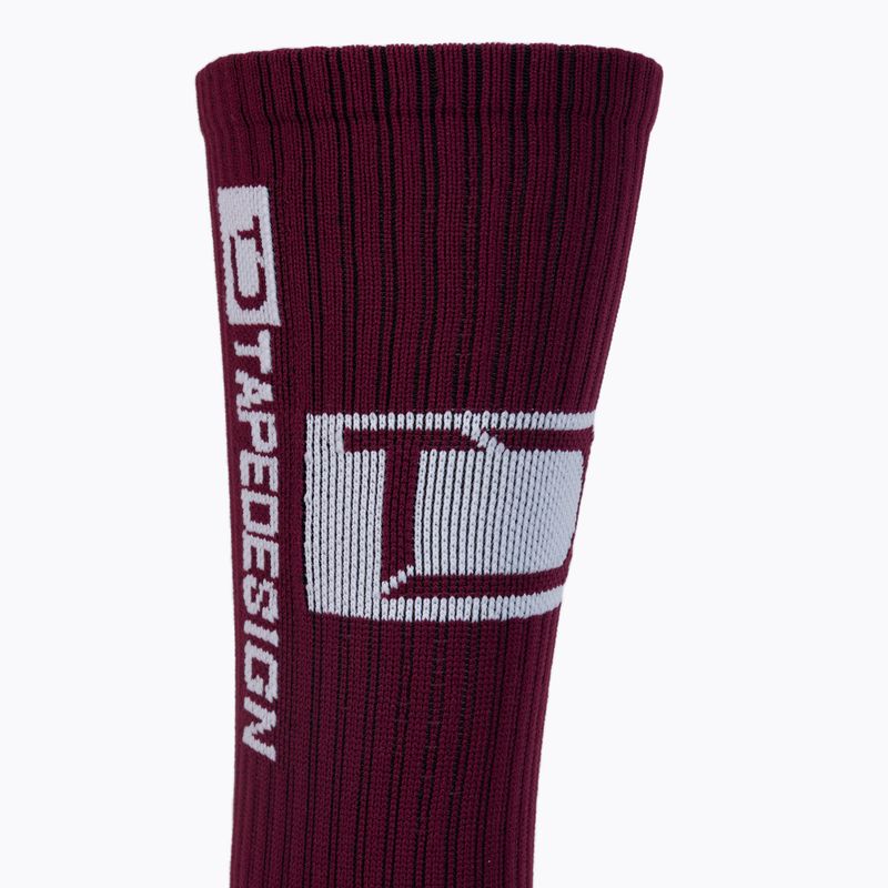 Pánske protišmykové futbalové ponožky Tapedesign červené TAPEDESIGNBORDOWS 4